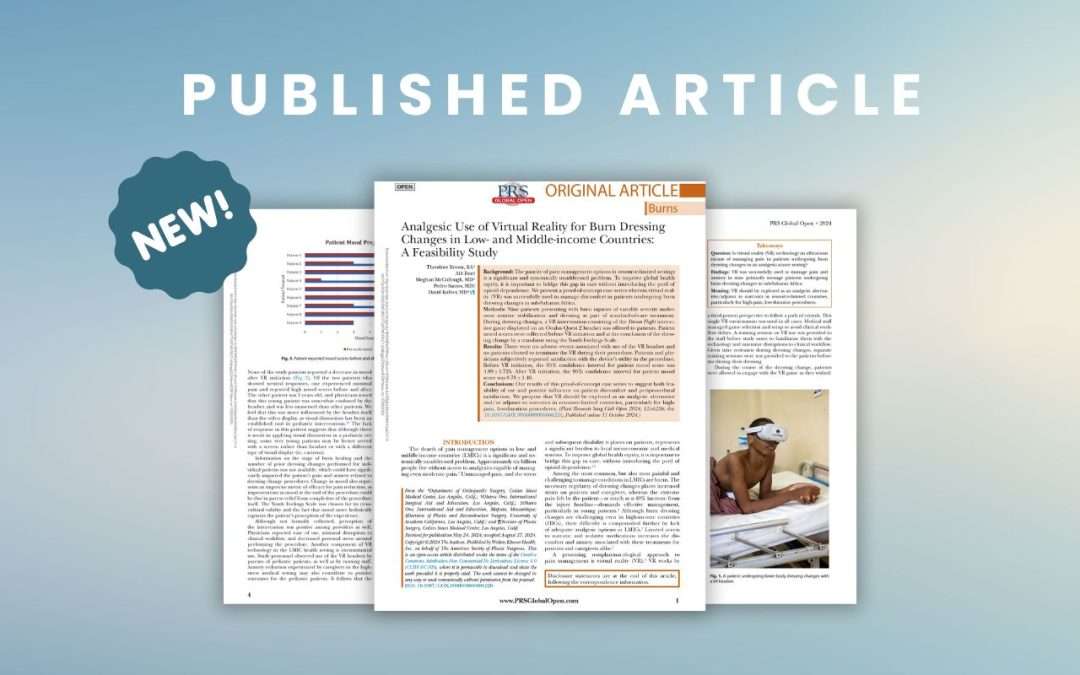 Analgesic Use of Virtual Reality for Burn Dressing Changes in Low- and Middle-income Countries: A Feasibility Study